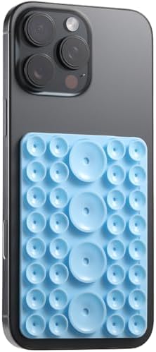 Revolutionary Silicone Octo Suction Cup Buddy Phone Mount – Hands-Free Multi-Function Grip for i Phone & Android Devices (Vibrant Blue, 5-Pack) – Ultimate Solution for Secure Navigation and Engaging Media Viewing