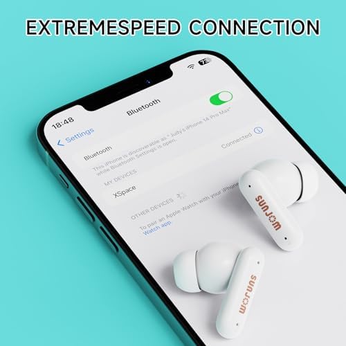 Elevate Your Audio Journey with Xspace Ear Wireless Earbuds – Advanced Bluetooth 5.3 for Unmatched Sound Clarity and Rich Bass – Designed for Active Lifestyles with a Sweatproof Build and Ergonomic Comfort – Ideal for Gym, Commutes, and Daily Adventures – Vibrant Green Finish for Trendsetters Seeking Ultimate Listening Experience