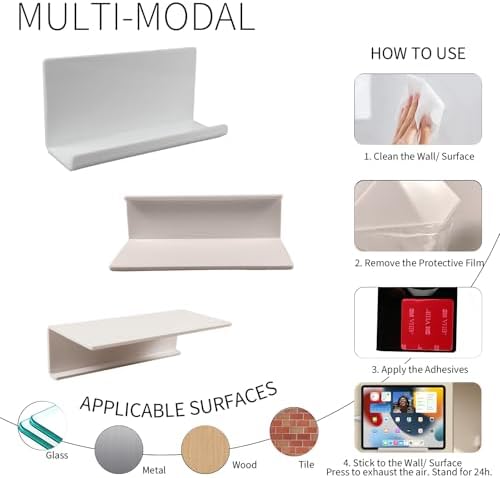 Clear Acrylic Wall-Mounted Tablet Holder – Sleek Charging Station for i Pads, Kindles, and Smartphones – Innovative Remote Control Organizer for Modern Homes and Offices – Maximize Space with Easy Access Design – Durable and Stylish Storage Solution for Clutter-Free Living