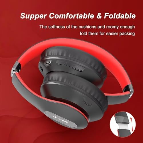 Transform Your Listening Experience: Glynzak Premium Wireless Over-Ear Headphones with 65-Hour Playtime, Hi-Fi Stereo Sound, and Custom EQ Settings – Perfect for Travel, Gaming, and Daily Use
