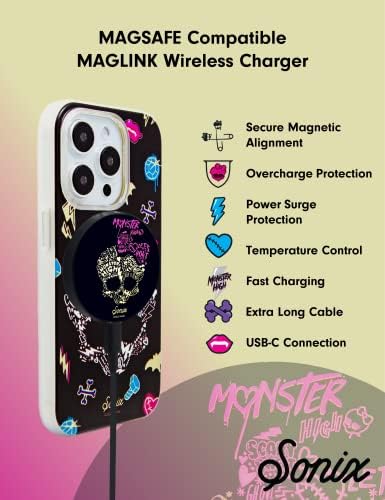 Sonix x Sanrio Hello Kitty & Care Bears Magnetic Mag Safe Charger for i Phone 12-16 Series | 6.5 ft USB-C Fast Wireless Charging Cable | Stylish, Playful, and Efficient Power Solution for Your Device