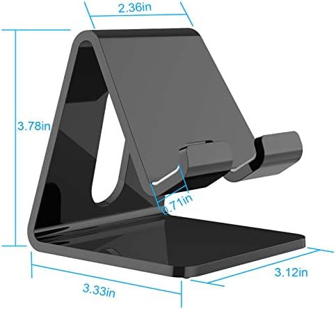 Crpich Acrylic Cell Phone Stand, Portable Phone Holder, Clear Phone Stand for Desk, Compatible with Phone16 15 14 13 12 Pro Max 11 Xr Plus SE, Switch, Android Smartphone, Pad, Desk Accessories, 2 Pack – Enhanced Compatibility and Speed