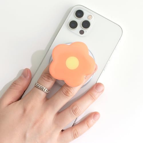 Vibrant Violet Daisy Mag Safe-Compatible Collapsible Phone Grip Stand – Stylish and Portable Mobile Accessory for Effortless Control and Enhanced Stability