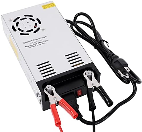 High-Power 600 W AC to DC Converter – 12 V Adjustable Voltage Transformer for LED Strips, LCD Monitors, CCTV Systems, and 3 D Printers – Robust 50 A Output with Dual Clamp Wires for Enhanced Compatibility and Seamless Performance