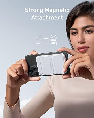 Anker 622 Mag Go Foldable Magnetic Wireless Charger – 5,000 m Ah Portable Power Bank with Stand, USB-C Port & Mag Safe Compatibility for i Phone 16/15/14/13 Series – Ultimate On-the-Go Charging Solution