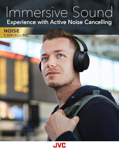 Elevate Your Audio Experience with JVC HA-S75 N Over-Ear Wireless Headphones – Advanced Active Noise Cancelling, Bluetooth 5.3 Connectivity, and Three Customizable Audio Profiles for Ultimate Comfort and Sound Quality – Perfect for Long Journeys, Remote Work, and Immersive Listening with Luxurious Cushions and 35-Hour Battery Life – Lightweight, Foldable Design for Effortless Portability and Unmatched Versatility