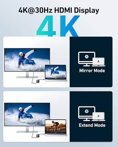 Acer 7-in-1 USB C Hub with 4 K HDMI Splitter – Ultimate Connectivity Solution for Laptops & PCs – Fast 5 Gbps Data Transfer, PD 100 W Charging & SD Card Reader – Transform Your Workspace with Enhanced Performance and Versatility