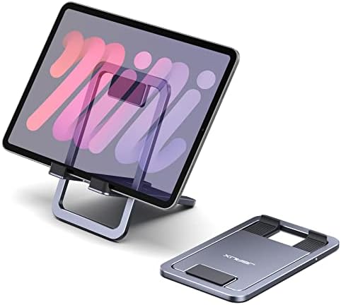JSAUX Universal Tablet Stand – Versatile Adjustable Holder for i Pad, Samsung Galaxy, Kindle & More – Portable & Foldable Design for Enhanced Comfort and Stability – Ideal for Work, Gaming, and Streaming – Elevate Your Mobile Experience with Ergonomic Convenience