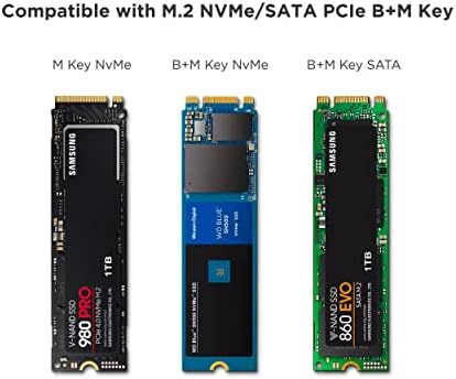 Satechi USB-C Aluminum M.2 SSD Enclosure: Tool-Free Design, 10 Gbps Data Transfer, Compatible with NVMe/SATA SSDs up to 4 TB, Enhanced Portability and Performance for On-the-Go Professionals
