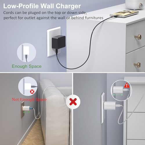 Costyle 40 W Dual USB-C & USB-A Charger Block 2-Pack – Ultra-Fast Compact Wall Adapter for i Phone 15/14/13/12/11 Pro, i Pad, Air Pods & Samsung Devices – Versatile QC+PD 3.0 Technology for Rapid Multi-Device Charging and Space-Saving Portability