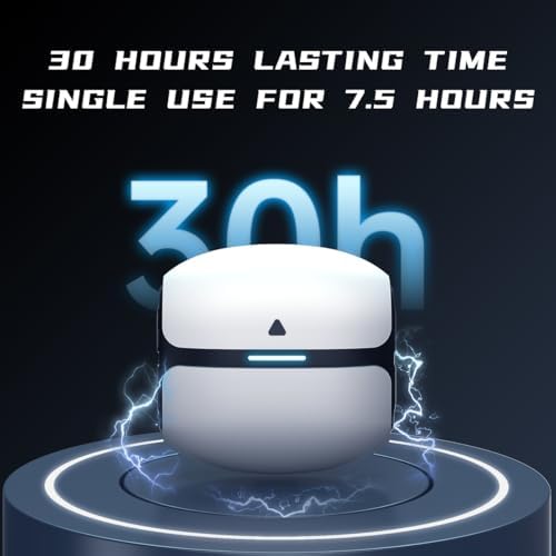 Langsdom Theta PRO Wireless Earbuds – Superior Sound with Enhanced Bass & 30-Hour Playtime for Gaming & Multimedia | Ultra-Low Latency 45 ms Bluetooth 5.3 Connectivity, Integrated Microphone for Clear Voice Calls, Optimal for TV, Smartphones & Laptops