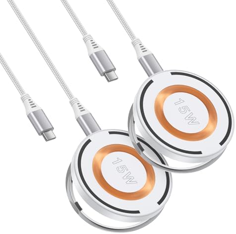 Samsung S24 Plus Fast Wireless Charger Pad – 15 W Magnetic Charging Station for Galaxy S24 Ultra, S23, S22, S21, Google Pixel 8/7/6 & i Phone 15/14/13/12 – Enhanced Compatibility with Mag Safe Technology for Quick, Safe Charging at Home or Office