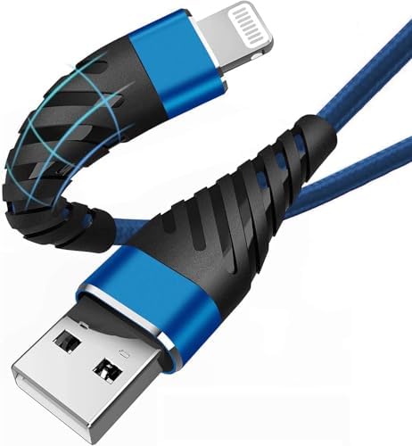 Cyven Smart 3-Pack 6 Ft MFi Certified Lightning Cables – Fast Charging USB A to Lightning Cords for i Phone 14/13/12/11/XS/XR/X/8/7/6/5/SE Plus Pro Max Mini – Durable Red Design for Ultimate Flexibility and Speed
