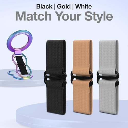 Elevate Your Smartphone Experience with RESPECTED-BRO 4-in-1 Magnetic Phone Grip Stand – Ultimate Kickstand, Secure Finger Strap, and Universal Compatibility for i Phone & Android (Silver) – Perfect for Hands-Free Convenience and Enhanced Usability