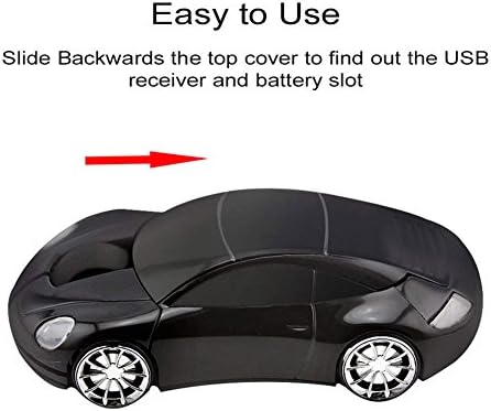Stylish 2.4 GHz Wireless Car-Shaped Mouse – Fun Red Optical Mouse for Kids & Adults, Compact & Portable with 1600 DPI Precision for Effortless Navigation – Ideal Gift for Gaming & Everyday Use – Seamless USB Connectivity for Laptops & Desktops