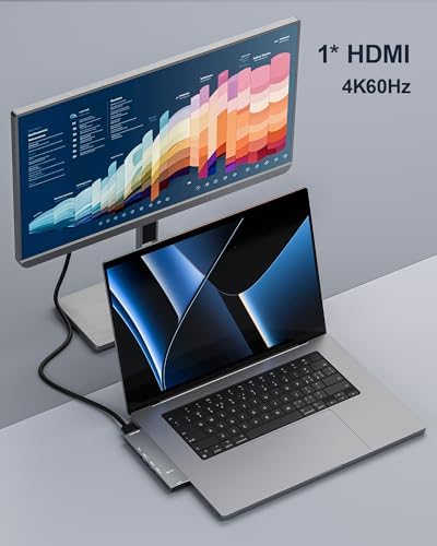 Maximize Your Mac Book’s Potential with the NXPGKEA 8-in-2 USB C Hub – Dual 4 K HDMI Outputs for Stunning Displays, High-Speed USB-A Ports for Effortless Data Transfers, and Micro SD/SD Card Readers for Instant File Access – Ideal for Mac Book Pro, Air M1/M2/M3, Dell XPS, Lenovo Think Pad, and HP Laptops – Compact, Durable Hub for Professionals on the Move