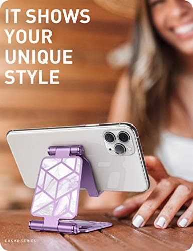 i-Blason Cell Phone Stand for Desk, Cell Phone Holder, Fits All Smart Phones, iPhone 16 15 14 13 Pro Max, Foldable Phone Stand Holder, Marble – Enhanced Compatibility and Speed