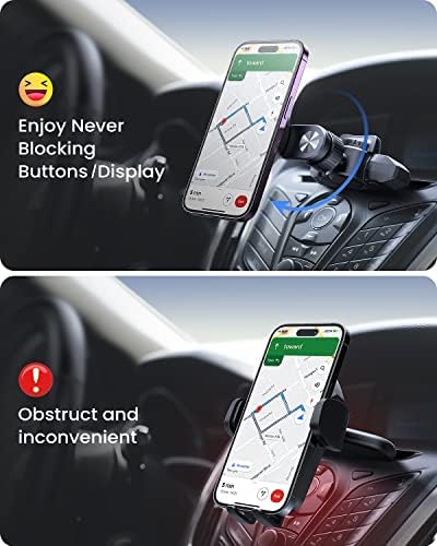 Revolutionary OQTIQ Magnetic CD Slot Phone Mount for Effortless Smartphone Access – Six Ultra-Strong Magnets for i Phone, Samsung Galaxy, LG & More – Hands-Free Convenience with 360° Rotation for Optimal Viewing Angles – Compact Design for Any Vehicle Interior – Elevate Your Driving Safety and Experience