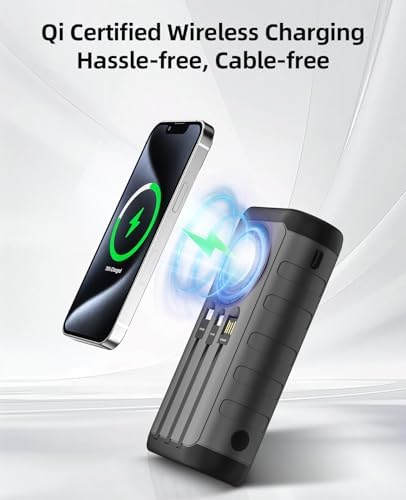 Ultimate 59800 m Ah Solar Power Bank – Waterproof Hand Crank Charger for All Devices, 15 W Wireless Output, 6 Ports & 3 Inputs, Essential for Camping & Outdoor Adventures, Built-in LED Flashlights for Nighttime Use – Stay Connected Anywhere