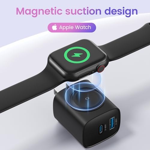 Rapid 20 W PD USB C Wall Charger – 3-in-1 Power Hub for Apple Watch Series Ultra/9/8/7/6 & i Phone 16/16 Pro/15 Series – Sleek, Portable Design for Tech Savvy Professionals – Ultimate Fast Charging Solution with Built-in Safety Features for On-the-Go Convenience