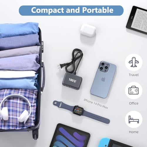100 W Ga N Multi-Device Charging Hub – Ultra-Fast 6-Port USB-C and QC USB-A Station for i Phone, i Pad, Samsung & More – Compact High-Efficiency Wall Charger with Advanced Safety Features for Seamless Home & Office Charging Solutions