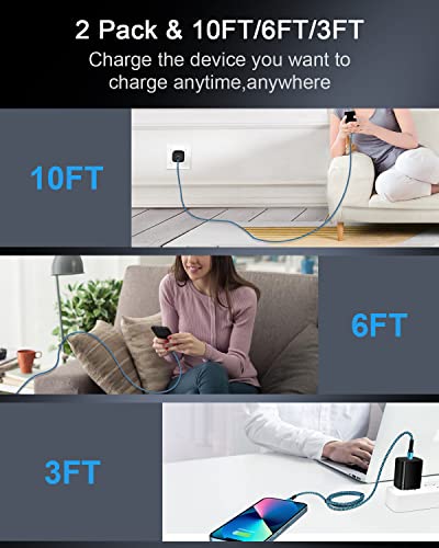 6 FT Samsung Fast Charging Cable (5 Pack) – Universal USB C to C Cord for i Phone 16 Series & Galaxy S25 Ultra – Durable Nylon Braided Design for Quick and Reliable Charging in Car and Home – Enhanced Compatibility with Pro, Max Models & More