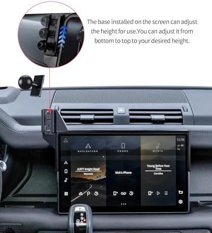 Precision-Fit Car Phone Holder for 2022-2025 Land Rover Defender & 2024-2025 Range Rover Evoque – Effortlessly Secure Your 11.4-Inch Screen Device with Innovative Clip Design for Enhanced Navigation – Essential Smartphone Mounting Solution with Universal Compatibility and Stylish Integration for Superior Driving Experience