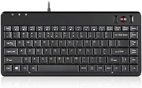 Revolutionize Your Workspace with the Perixx PERIBOARD-505 H Wired Mini Keyboard – Compact Design Featuring Integrated 0.55-Inch Trackball and Dual USB Hubs for Enhanced Productivity and Ergonomic Comfort, Perfect for Home or Office Use