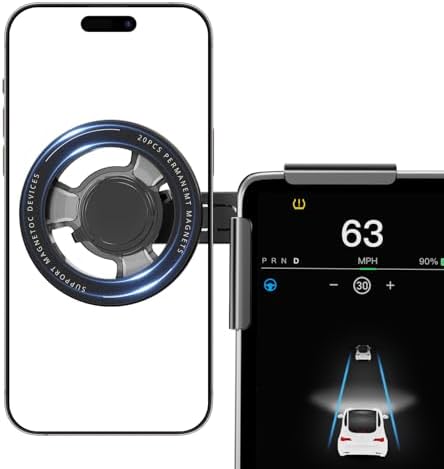 2025 Enhanced Tesla Phone Mount for Model 3/Y – Ultimate Mag Safe Magnetic Holder with 360° Rotation, Unmatched Stability for All Smartphones, Streamlined Design for Seamless Integration, Effortless Installation Without Tools, Elevate Your Driving Convenience and Style