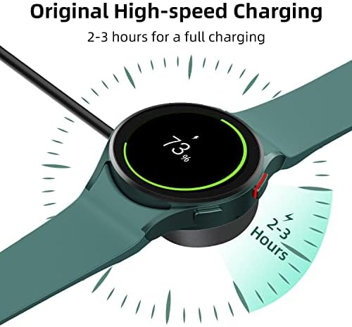 Dual Pack Galaxy Watch Charger: Premium USB C Wireless Charging Dock for Samsung Galaxy Watch 7/6 Classic/6/5/5 Pro – Sleek Aluminum Alloy Design, Fast Charging Capability, 3.3 FT Cable Ideal for Home and Travel Use