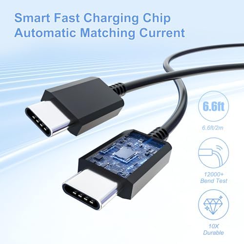 Samsung 25 W Super Fast Charger Type C Kit – Ultimate USB C Wall & Car Charging Solution for Galaxy S25/S24/S23/S22/Plus/Ultra/FE/Note 20/10/A71 with 2 Durable 6.6 ft Cables for Rapid Power Delivery and Versatile Compatibility