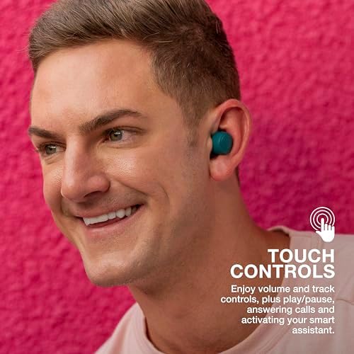 JLab Go Air Pop True Wireless Earbuds – 32 Hours Playtime, Dual Connect Bluetooth Earphones with EQ3 Sound, Lightweight In-Ear Headphones for Ultimate Comfort and Crystal-Clear Calls, USB Charging Case Included, Perfect for Active Lifestyles and Everyday Use