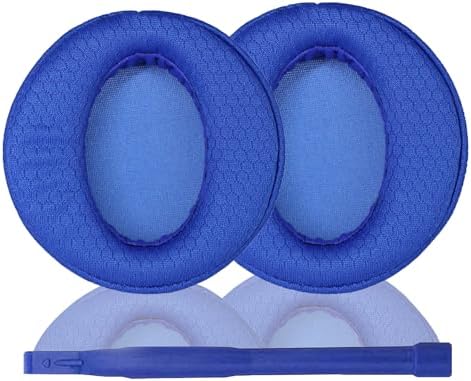 Transform Your Sony Headphones with Premium Sweatproof Earpads – Quick Fit Replacement Cushions Featuring Breathable Mesh & Advanced Isolation Foam for Ultimate Comfort and Sound Quality in Gaming & Music (Stylish Blue)