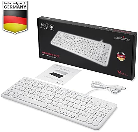 Elevate Your Typing Experience with the Perixx PERIBOARD-213 U Wired Silent USB Scissor Keyboard – Compact Design with Number Pad for Effortless Productivity, Ideal for Home and Office Use, Enhanced Compatibility, and Sleek Aesthetic – Perfect for Quiet Workspaces and Data Entry – Black US English Layout