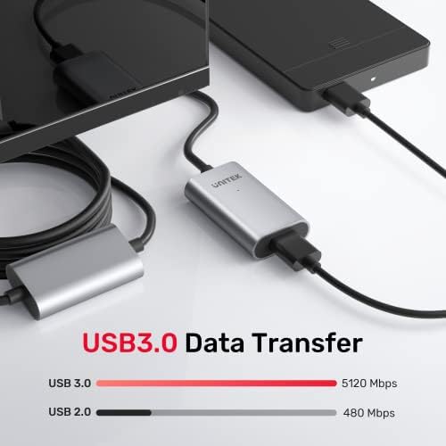 Unitek 32-Foot USB 3.0 Active Extension Cable for Oculus Rift, Xbox Kinect, and Play Station – High-Speed Signal Booster with 5 V 2 A Power Adapter for Enhanced Performance and Compatibility – Durable Aluminum Design for Seamless Gaming and Streaming Experience