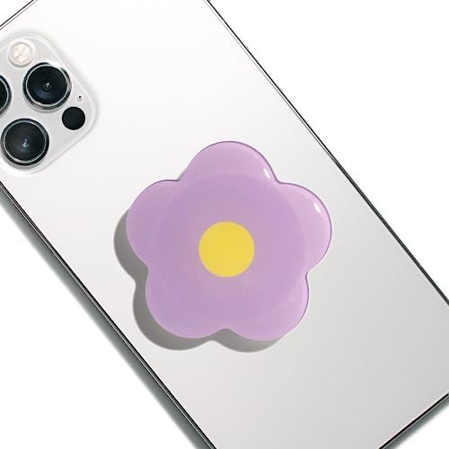 Vibrant Violet Daisy Mag Safe-Compatible Collapsible Phone Grip Stand – Stylish and Portable Mobile Accessory for Effortless Control and Enhanced Stability