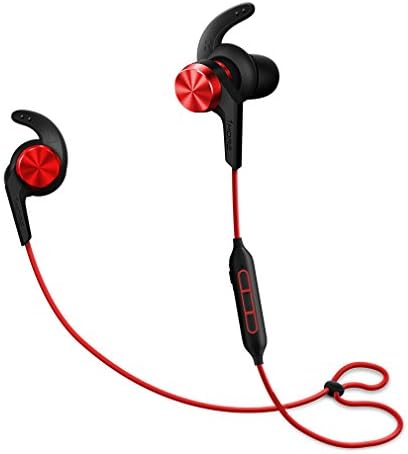 Elevate Your Workout with 1 MORE i BFree Wireless Sport Earphones – Premium Bluetooth CSR In-Ear Headphones with IPX4 Waterproof Protection, Secure Fit Design, and In-Line Remote for Uninterrupted Gym Sessions – Perfect for Running and Fitness Enthusiasts – Dynamic Sound and Comfort in Striking Red