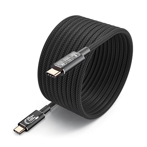 Versatile 6.6 ft USB-C Cable for 4 K High-Definition Video & 240 W Rapid Charging – Ultra-Fast 20 Gbps Data Transfer with Durable Construction for Effortless Device Connectivity and Enhanced Performance