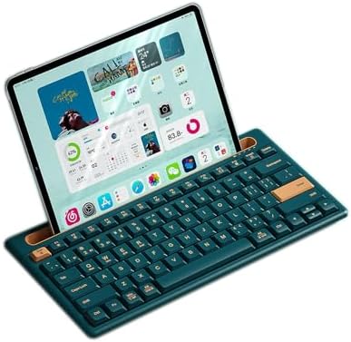 Compact Bluetooth Keyboard with Integrated Stand for i Pad & i Phone – Silent 79-Key Multi-Device Connectivity in Stylish Dark Green, Ideal for Effortless Typing and Productivity on the Go, Powered by 2 AAA Batteries with Smart Auto-Sleep Feature