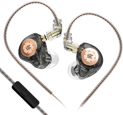 KZ EDX Pro Wired Earphones – Cutting-Edge In-Ear Monitors with Dual Dynamic Drivers for Exceptional Hi-Fi Sound, Advanced Noise Cancellation, and Integrated Microphone – Stylish Cyan Finish for Ultimate Comfort and Device Versatility