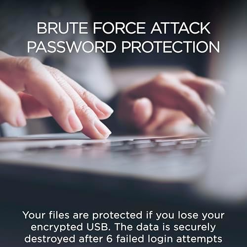 Secure Your Data with the 8 GB Crypto-140-2 USB Flash Drive – FIPS 140-2 Certified, 256-Bit Hardware Encryption, and Waterproof Design for Ultimate Protection – Fast USB 3.0 Transfers and Brute-Force Password Defense for Professionals on the Go
