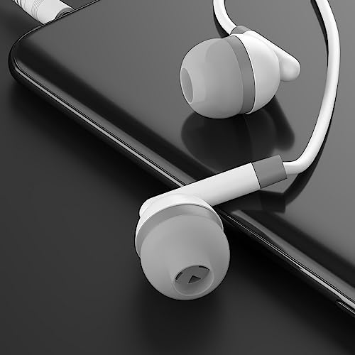 Maeline 30-Pack Noise-Isolating Earbuds with Built-In Microphone and Volume Control – Superior Stereo Bass In-Ear Headphones for i Phone, Android, PC & Laptop – Tangle-Free Design for Effortless Listening and Enhanced Compatibility