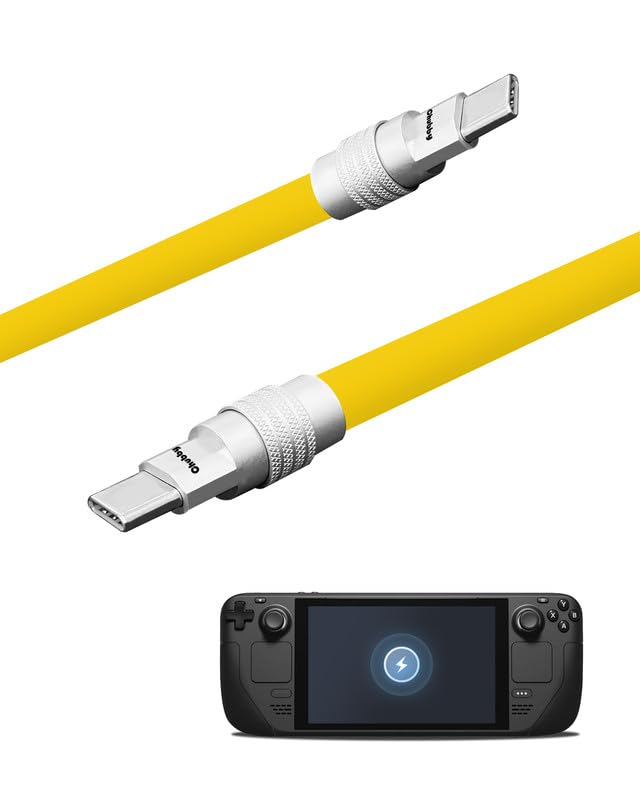 Ultimate 100 W USB Type C Fast Charging Cable for Steam Deck – 6.6 ft Durable Silicone Charger with Tangle-Free Design, Ideal for Gamers & Tech Lovers, Superior Power Delivery for All USB-C Devices