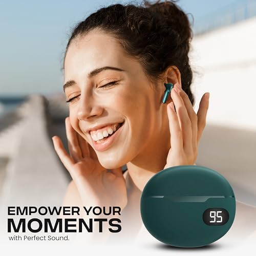 Gabba Goods Bliss Wireless Bluetooth Earbuds – Ultimate Ergonomic In-Ear Fit with Touch Controls for Seamless Audio Experience, 6-Hour Playtime & Built-in Mic for Crystal Clear Communication – Perfect for Travel, Gym, Home & Gaming Compatibility in Stylish Black Finish