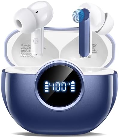 Next-Gen Wireless Earbuds 2025: Bluetooth 5.4 Technology for Ultra-Fast Connectivity, Immersive 3 D Stereo Sound, Advanced ENC Noise Cancellation, and 48-Hour Playtime – IPX7 Waterproof Design for Active Lifestyles, LED Battery Indicator, Universal Compatibility for Effortless Pairing – Redefine Your Sound Experience Today!