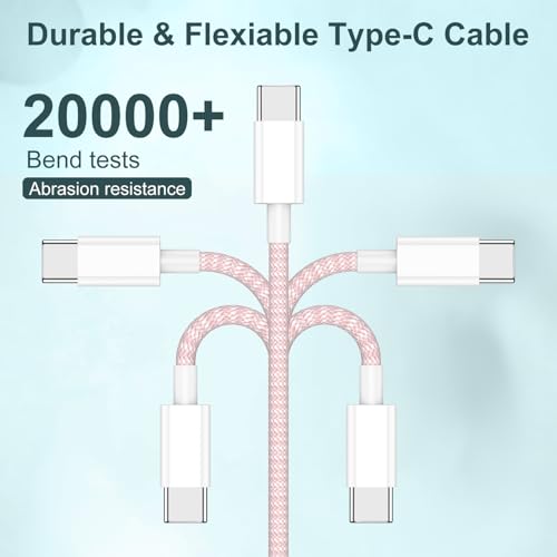 Premium 10 ft USB C to C Fast Charging Cable – 60 W High-Speed Charger for Apple i Phone 16 Pro Max, Mac Book Pro, i Pad & Samsung Galaxy – Durable, Flexible, and Stylish Green Design for Enhanced Device Compatibility and Rapid Power Delivery