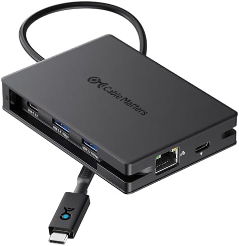 Elevate Your Connectivity with the Cable Matters 8-in-1 USB C Hub Multiport Adapter – Dual 4 K@60 Hz HDMI, 140 W Power Delivery, and Gigabit Ethernet for Unmatched Performance. Experience Lightning-Fast 10 Gbps Data Transfers with 2 USB-C and 1 USB-A 3.2 Ports, Perfectly Crafted for Seamless Device Integration. Ideal for Professionals Demanding Reliable Connectivity and Exceptional Visuals, This Compact Hub Supports One External Display on Mac OS, Making It Your Ultimate Travel Companion for Enhanced Efficiency and Power Management. Redefine Your Workspace Today!