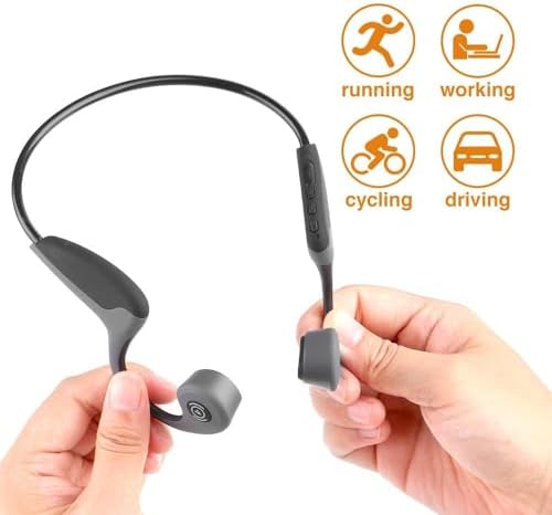 Discover the Ultimate Bone Conduction Bluetooth 5.0 Headphones – Open-Ear Sports Earbuds for Unmatched Comfort and Superior Sound Quality, Sweatproof Design Perfect for Running and Cycling, Ultra-Lightweight Black Earbuds for Active Lifestyles and Enhanced Environmental Awareness. Experience immersive audio while staying alert to your surroundings with these innovative, lightweight workout earbuds. Built with a durable titanium frame and equipped with Hi-Fi stereo sound, these headphones ensure an exceptional listening experience. Ideal for intense workouts, the sweatproof design keeps you focused and comfortable, whether you’re on a long run or cycling through the city. Plus, enjoy hands-free calls and voice commands with the built-in microphone. Elevate your training sessions and everyday adventures with these stylish, performance-driven bone conduction headphones that seamlessly blend safety and sound for the active individual. Perfect for fitness enthusiasts who prioritize both auditory enjoyment and awareness, these headphones are your go-to accessory for any outdoor activity.