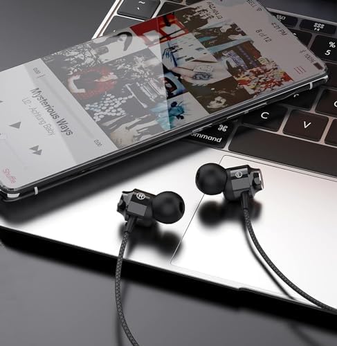 Exceptional Wired Earbuds for i Phone – Dual Pack with Integrated Microphone & Volume Control | Ultra-Lightweight, Tangle-Free Design for Optimal Comfort & Full Compatibility with i Phone 14, 13, 12, 11 Pro Max, X, XS Max, XR, 8, 7 Plus | Superior Sound Quality & Effortless Hands-Free Communication