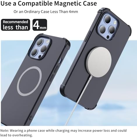 Mag Safe Charger 2 Pack – 15 W Magnetic Wireless Fast Charging Pads for i Phone 16/15/14/13/12 & Air Pods – Slim, Portable Design with Durable Aluminum Alloy – Quick USB-C/A Compatibility – Stylish Silver Finish for Ultimate Convenience and Efficiency